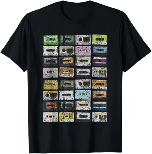 1980s Cassette Tapes Mixtapes Music Distressed Vintage Look T-Shirt