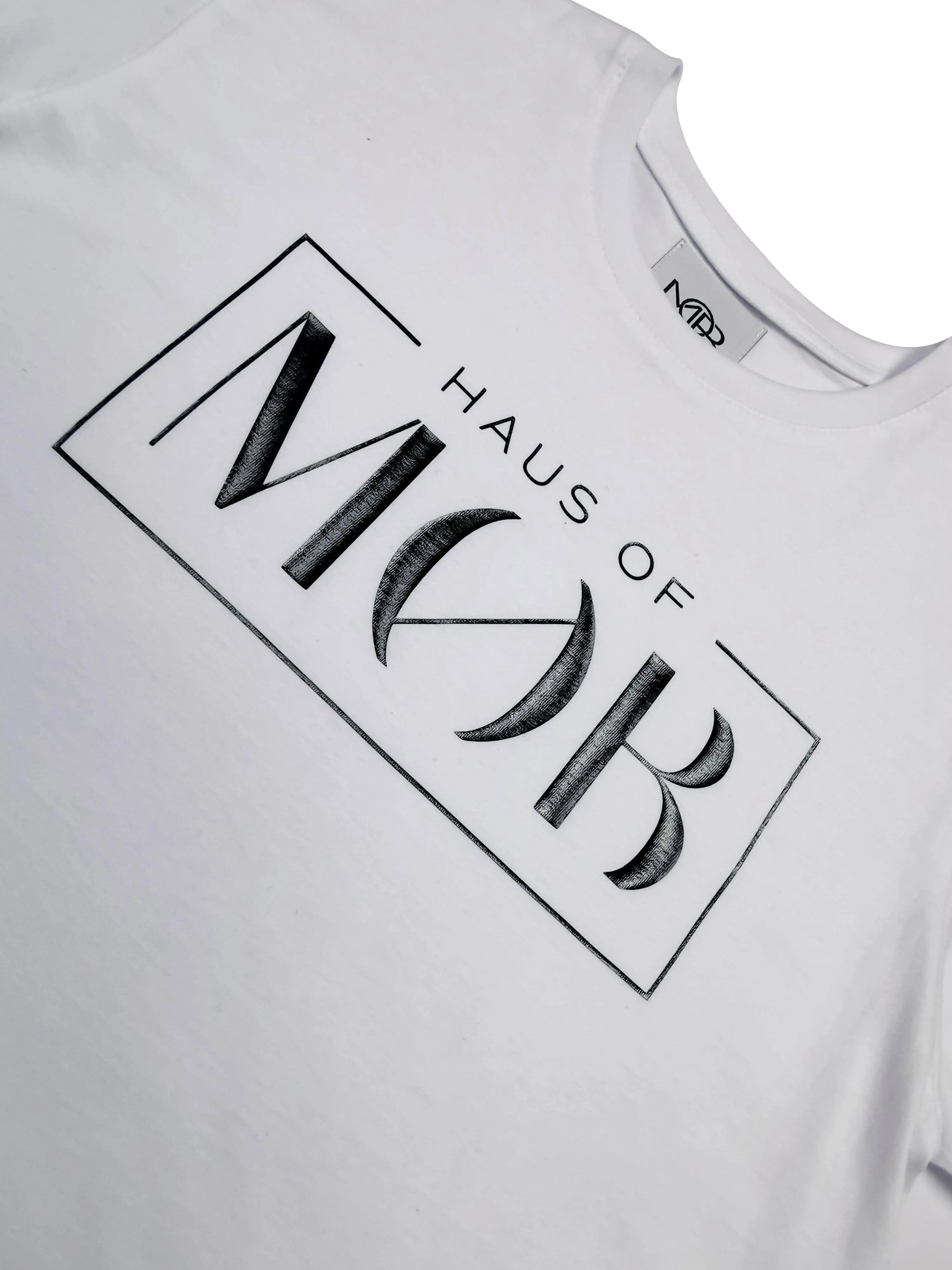 Black Mob Box Tee White