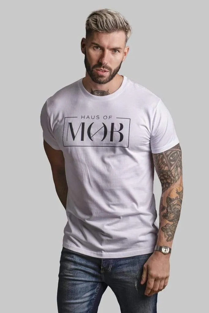 Black Mob Box Tee White