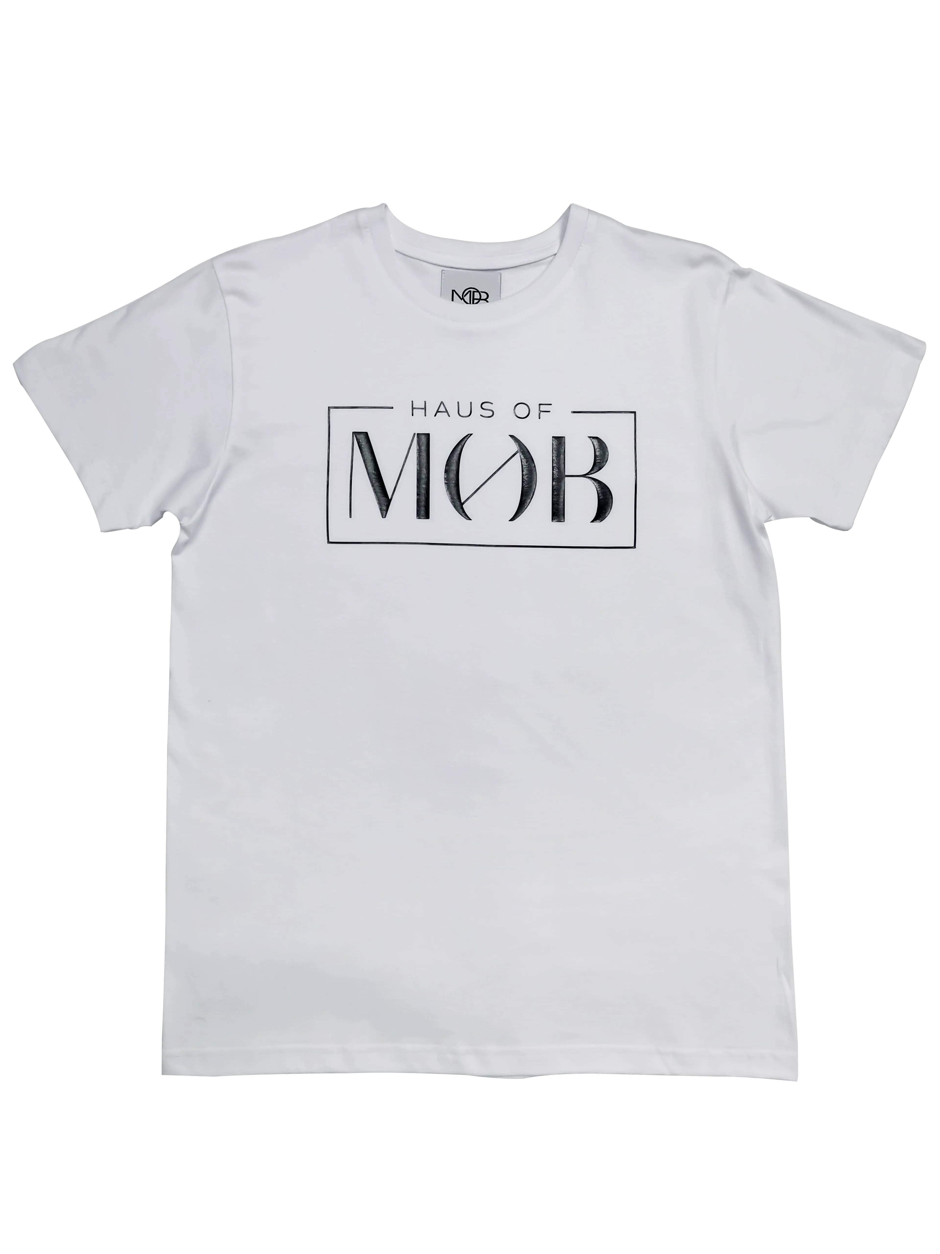 Black Mob Box Tee White
