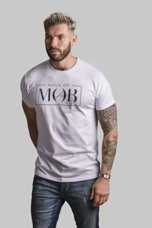 Black Mob Box Tee White