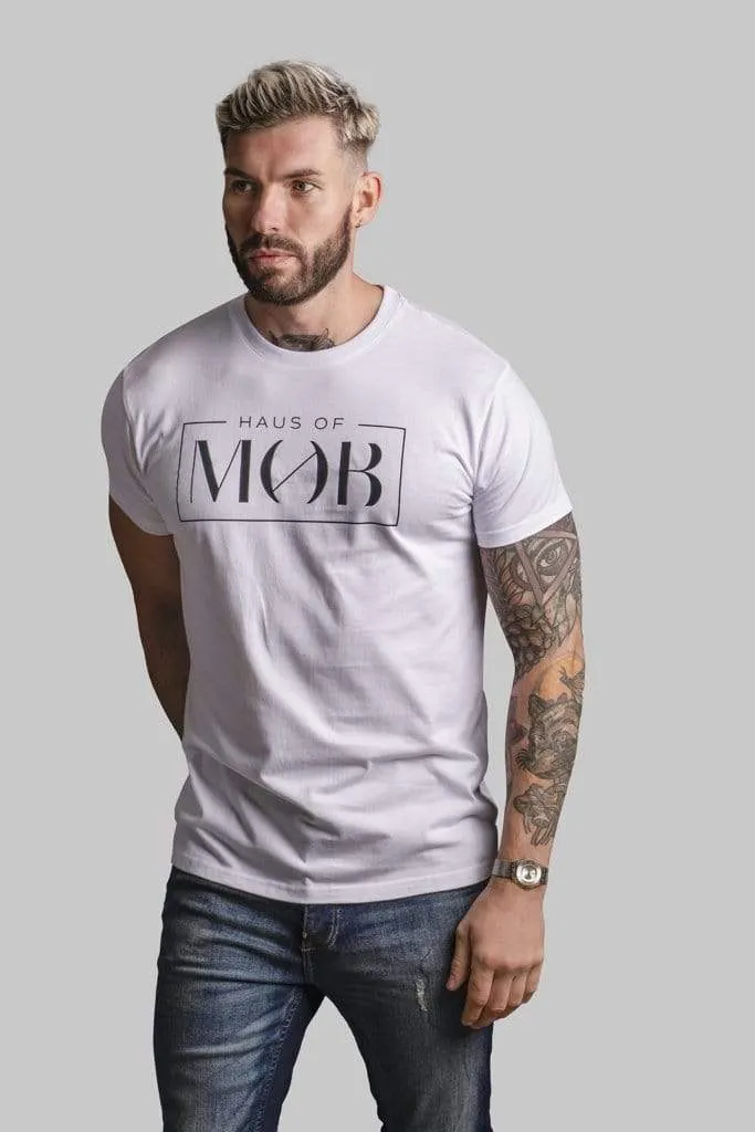 Black Mob Box Tee White