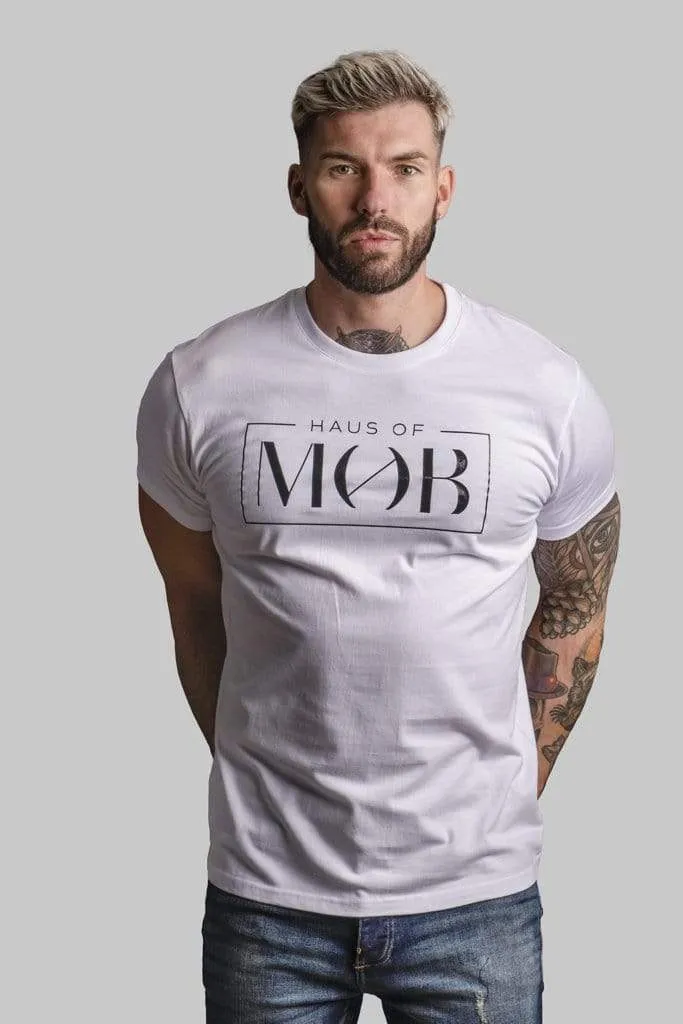Black Mob Box Tee White