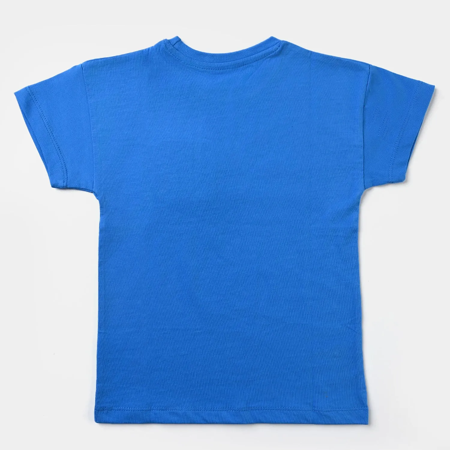 Boys Slub Jersey T-Shirt H/S Velcro Tetris-B.Blue
