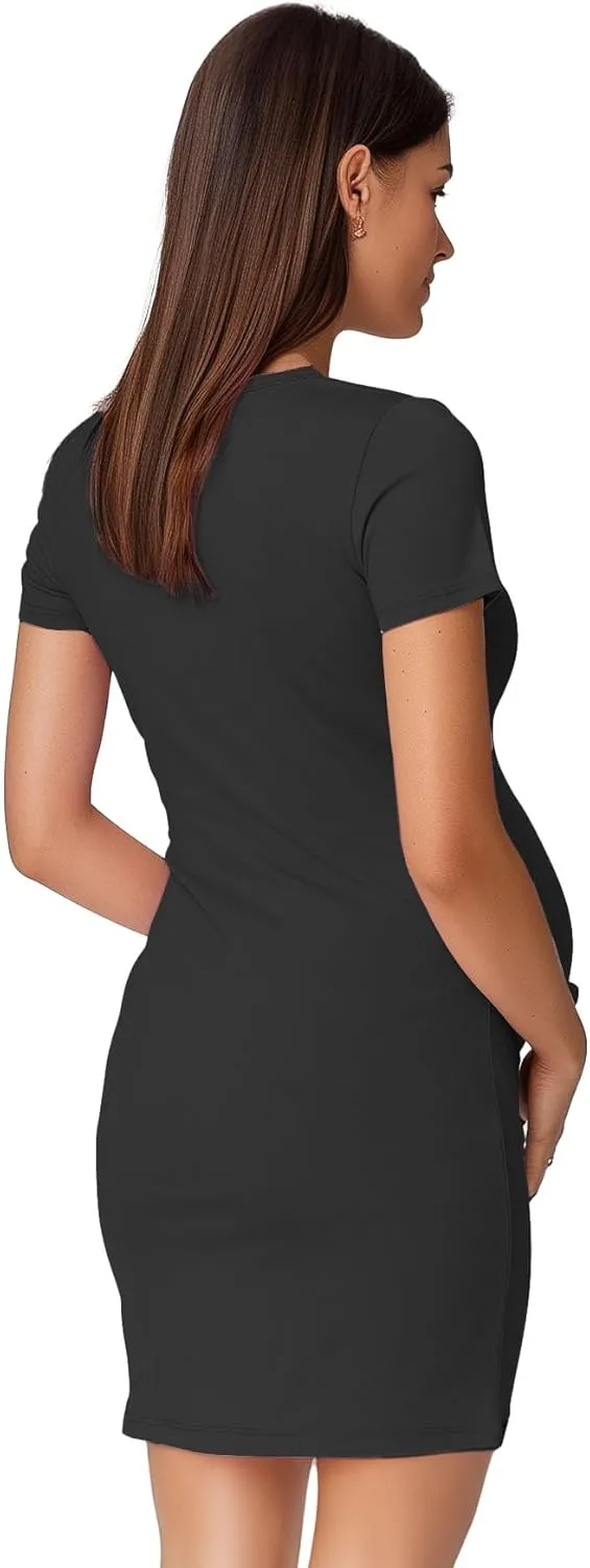 Decrum Women's Maternity Shirts - Pregnancy Maternity Dress Soft and Comfortable for Pregnant Women