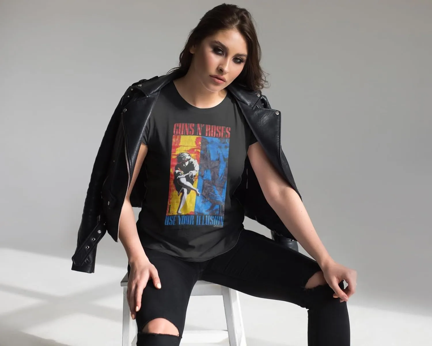 Guns N' Roses Use Your Illusion '91 Adult Short Sleeve T Shirt Vintage Style 90s Music Graphic Tees