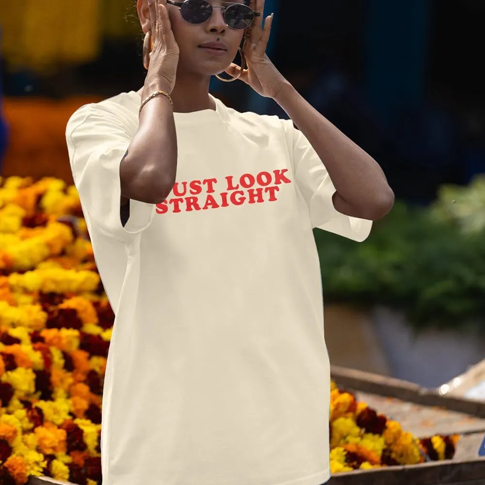 Lesbian Pride Shirt Women I Just Look Straight LGBT Tshirt Gay Pride Month Tee Funny Letter Print Casual Tops