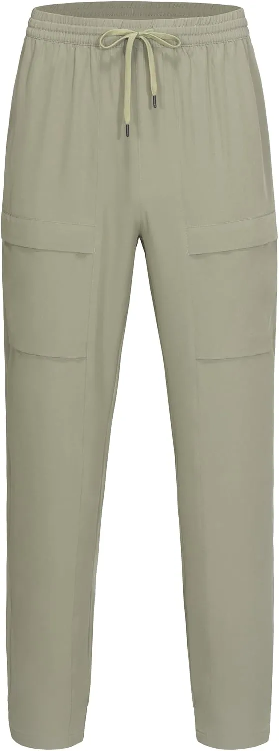 Little Donkey Andy Men's Cargo Joggers Lightweight Quick Dry Hiking Pants Athletic Running Workout Lounge Casual Outdoor