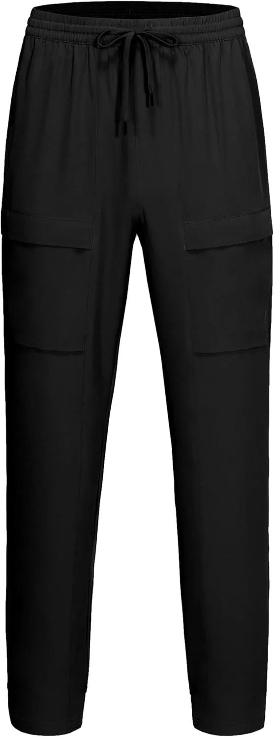 Little Donkey Andy Men's Cargo Joggers Lightweight Quick Dry Hiking Pants Athletic Running Workout Lounge Casual Outdoor