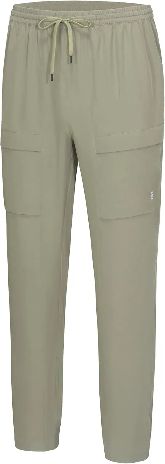 Little Donkey Andy Men's Cargo Joggers Lightweight Quick Dry Hiking Pants Athletic Running Workout Lounge Casual Outdoor