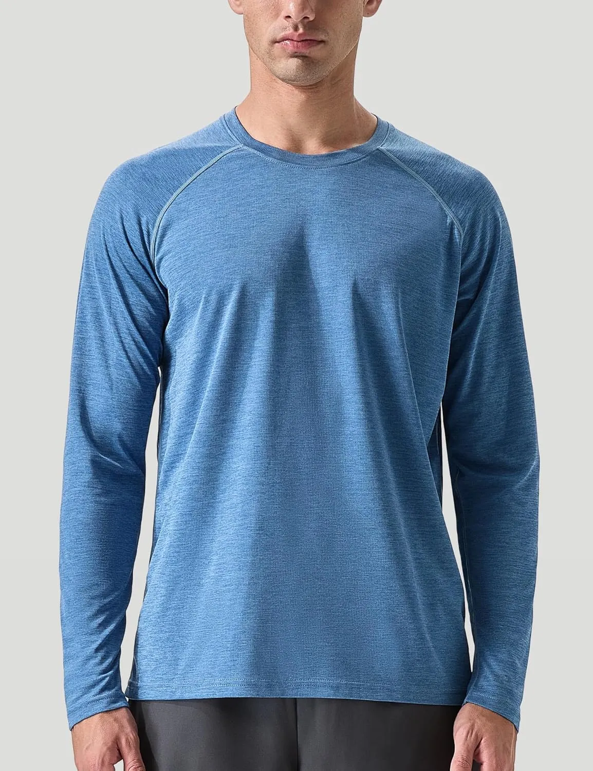 Men's Active Casual Long Sleeve Shirts Lightweight Dry Fit Workout Running Athletic Comfortable T-Shirts