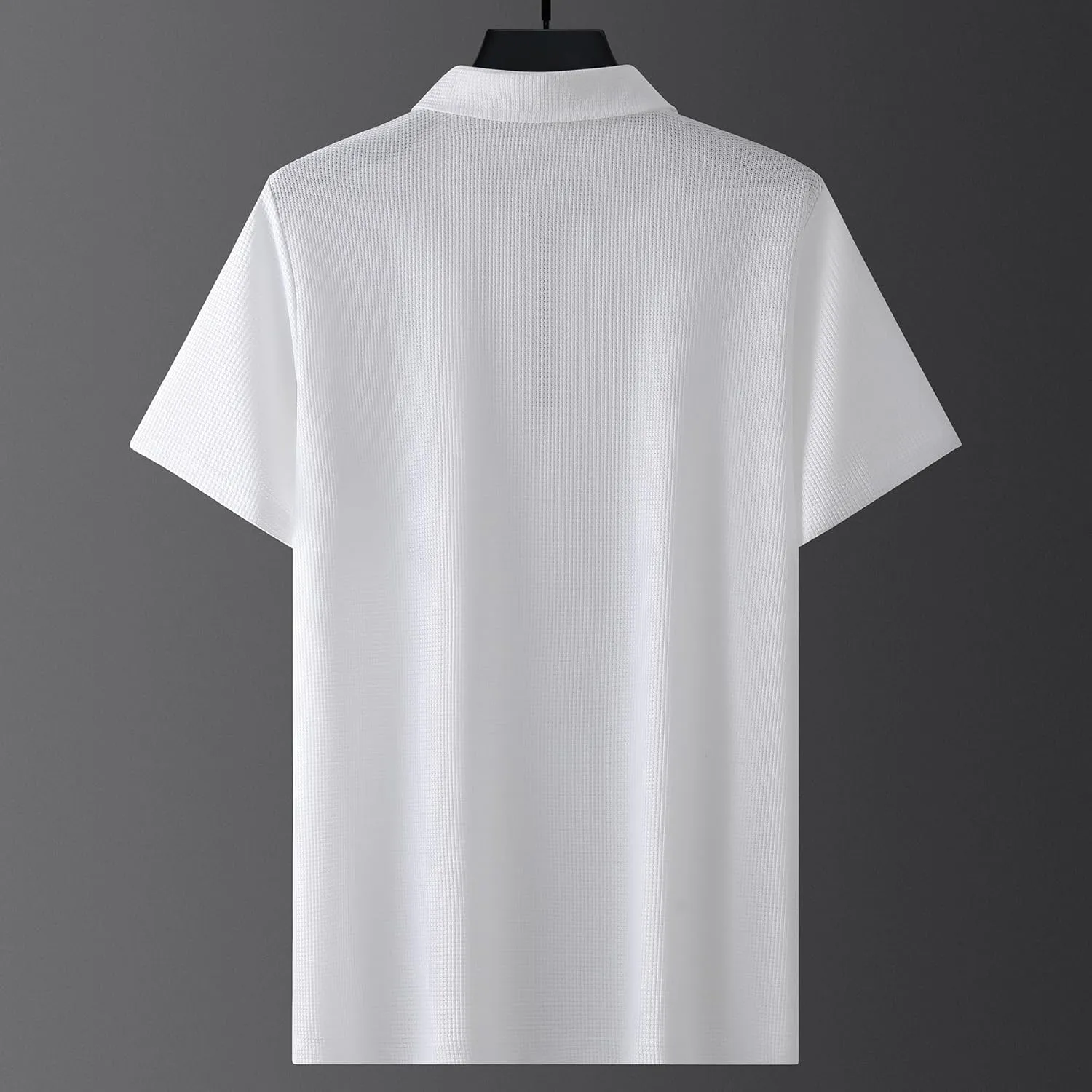 Men's Polo Shirt with Lightweight Breathable Fabric | Half Zip Design Short Sleeve Casual Top
