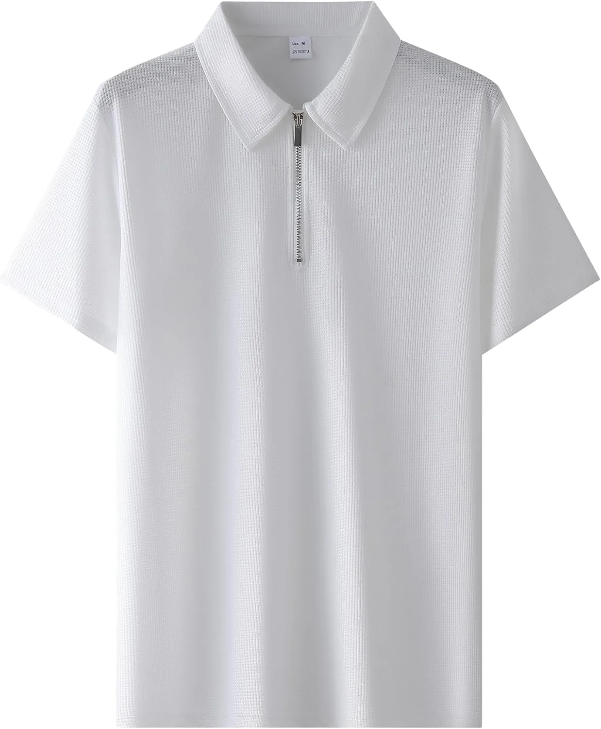 Men's Polo Shirt with Lightweight Breathable Fabric | Half Zip Design Short Sleeve Casual Top