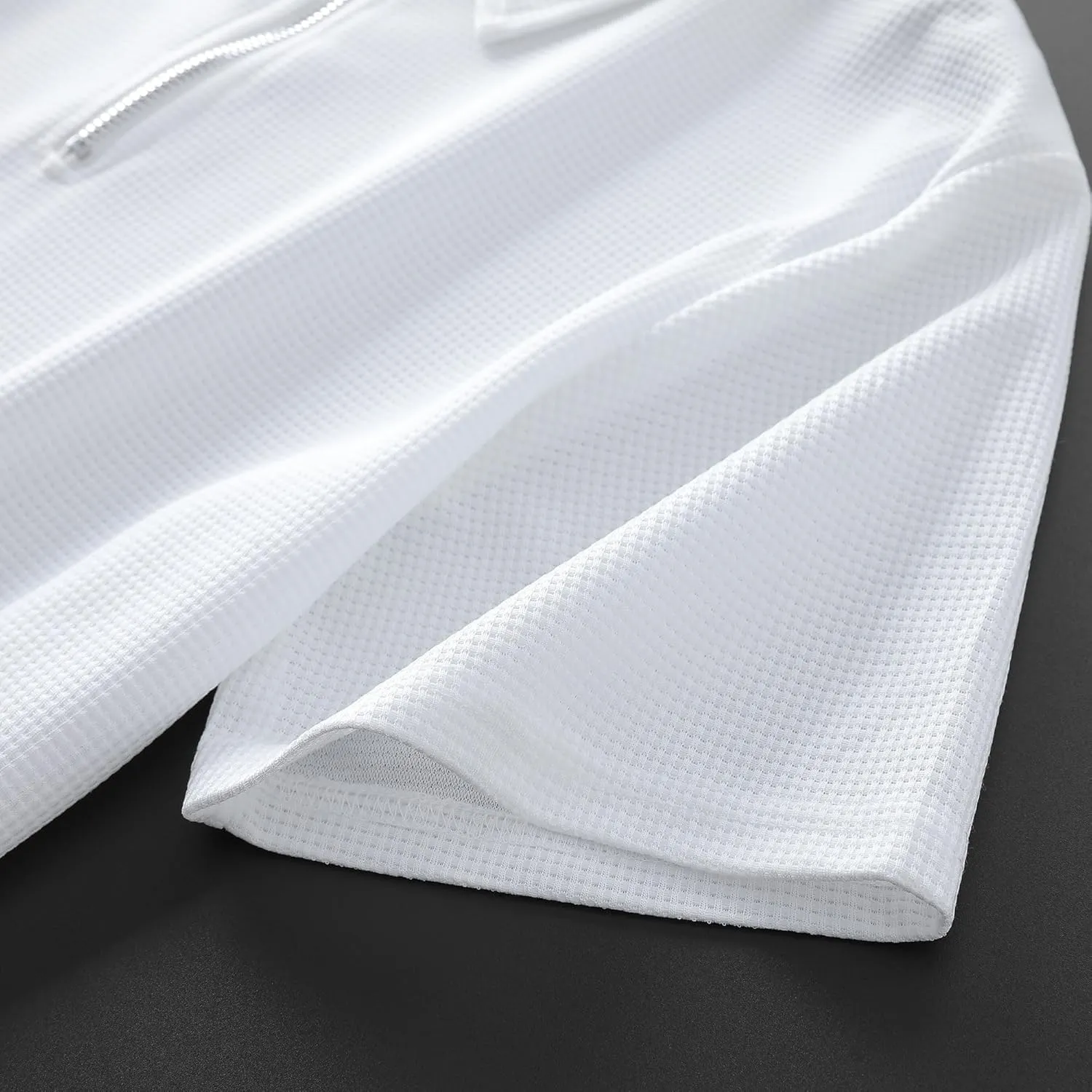 Men's Polo Shirt with Lightweight Breathable Fabric | Half Zip Design Short Sleeve Casual Top