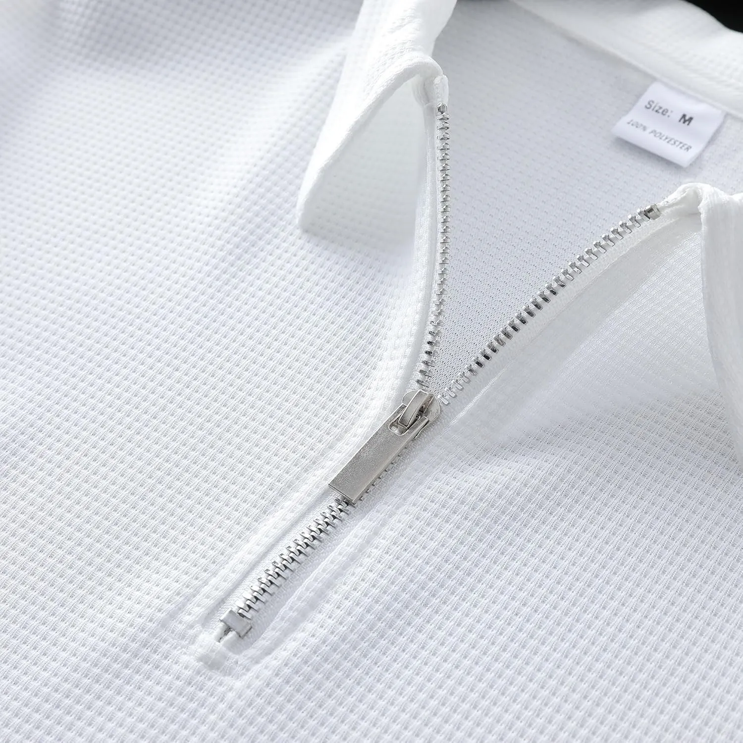 Men's Polo Shirt with Lightweight Breathable Fabric | Half Zip Design Short Sleeve Casual Top