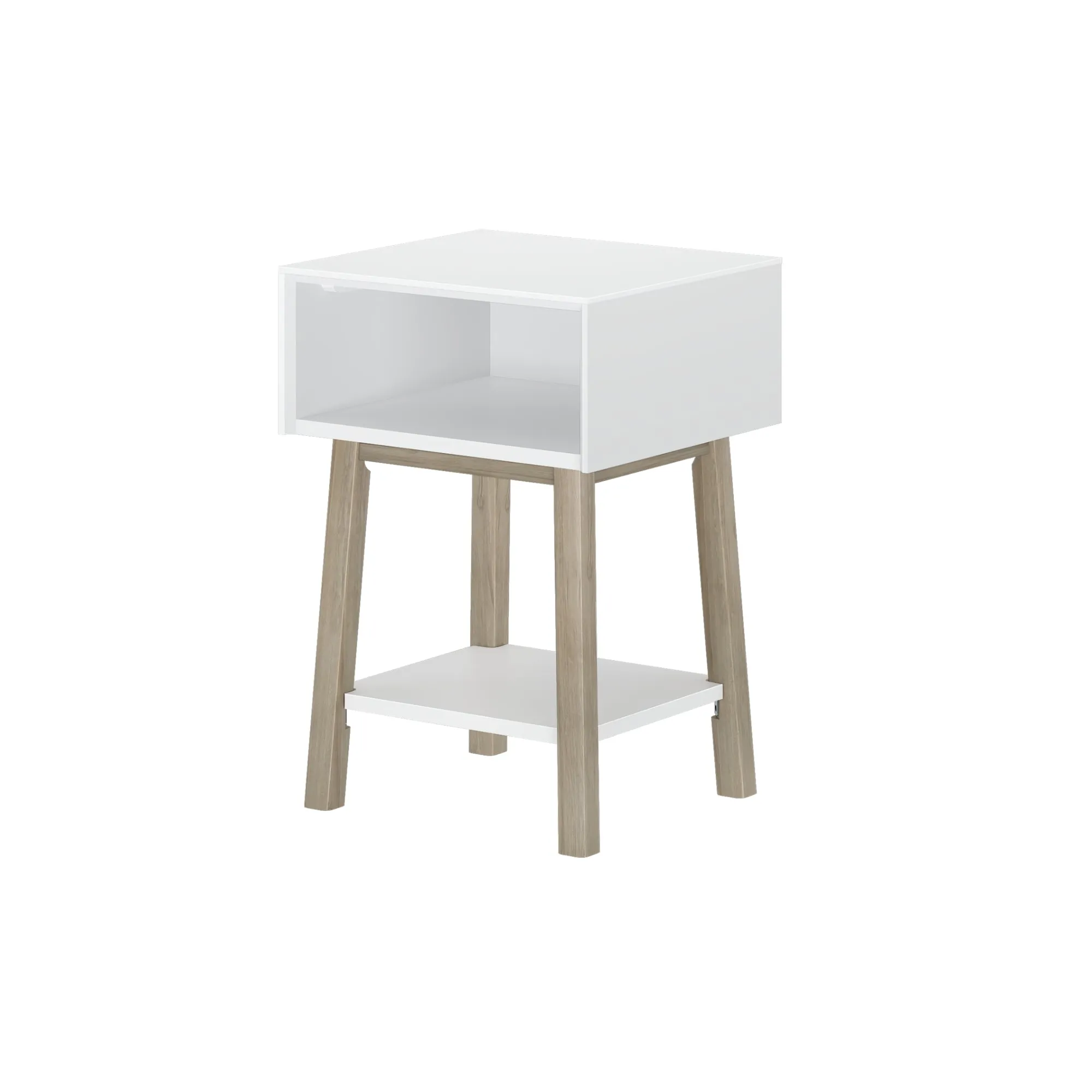 Mid-Century Modern Cubby Nightstand