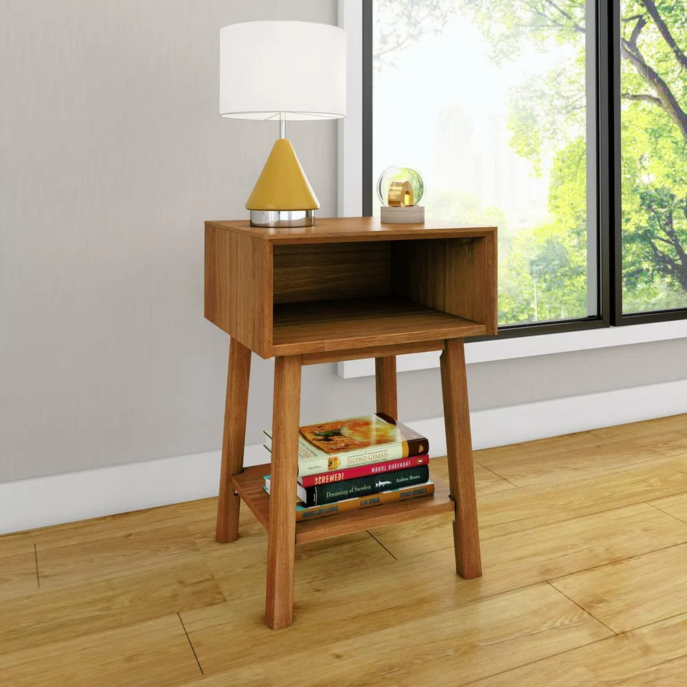 Mid-Century Modern Cubby Nightstand