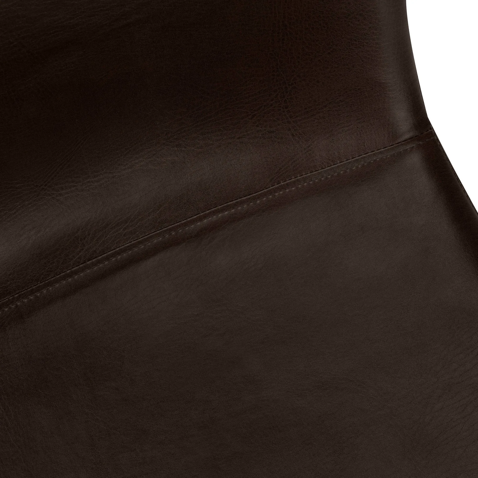 Office Chair - Brown Leather-Look / Stand-Up Desk