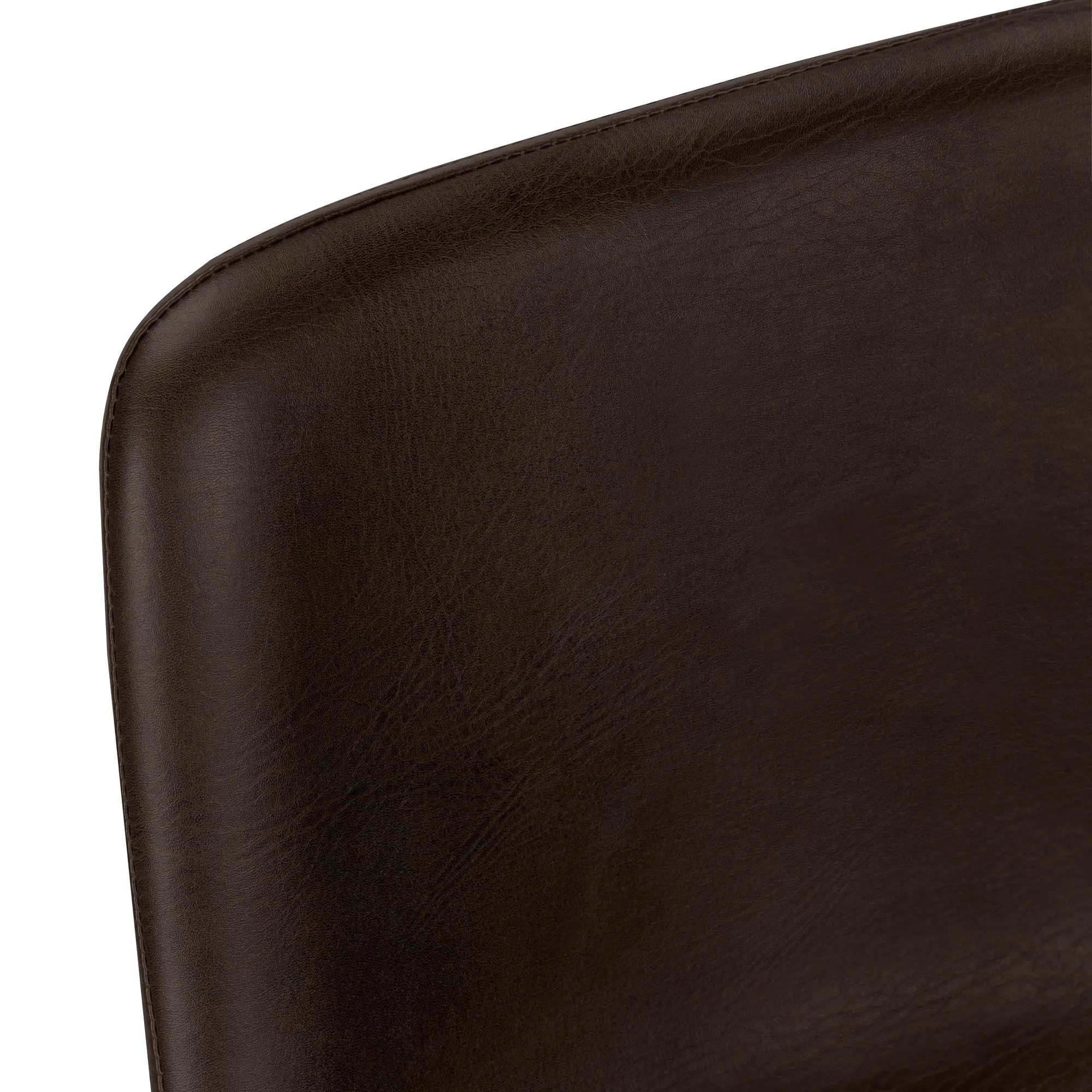 Office Chair - Brown Leather-Look / Stand-Up Desk