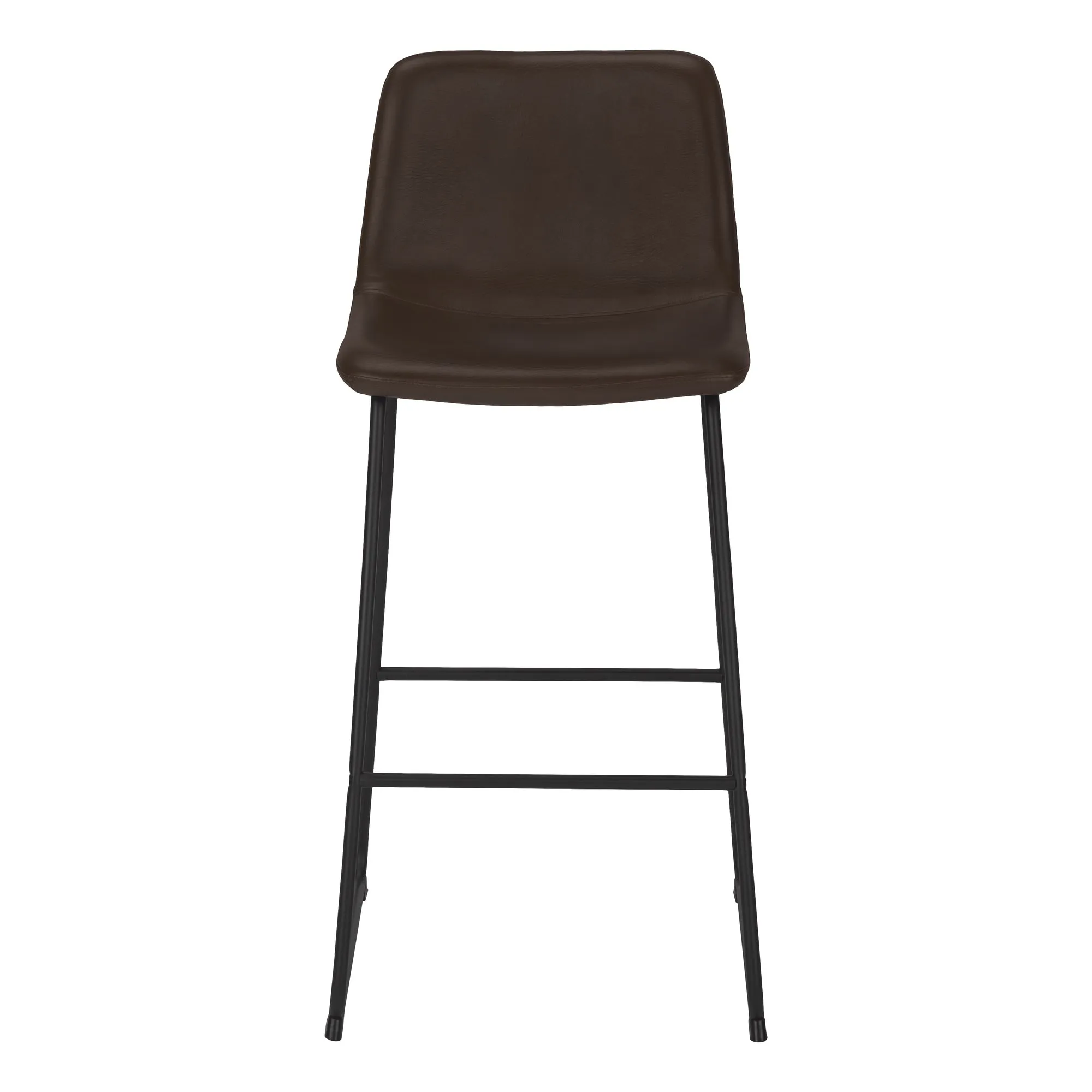 Office Chair - Brown Leather-Look / Stand-Up Desk