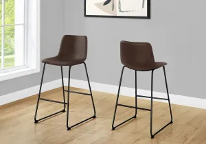 Office Chair - Brown Leather-Look / Stand-Up Desk