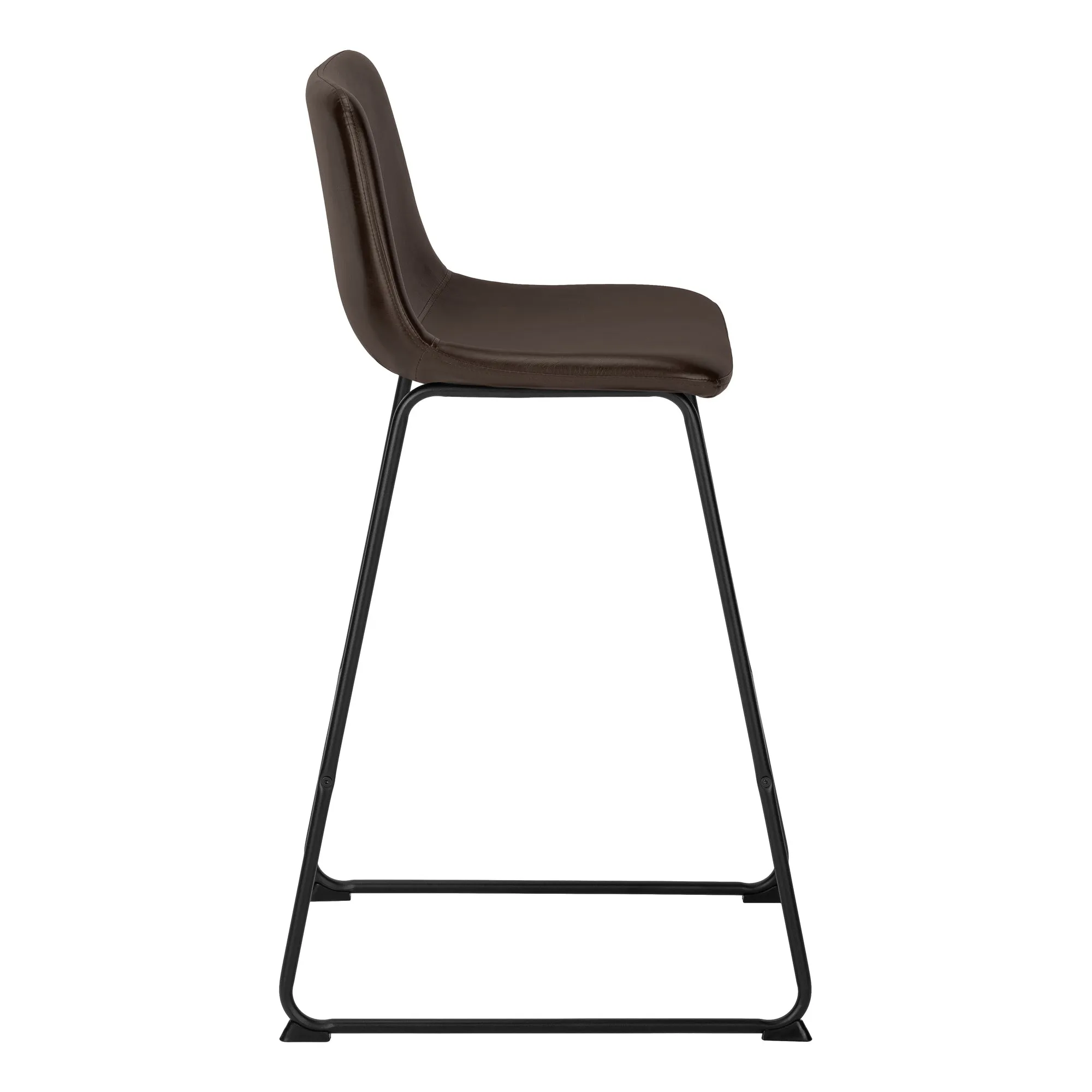 Office Chair - Brown Leather-Look / Stand-Up Desk