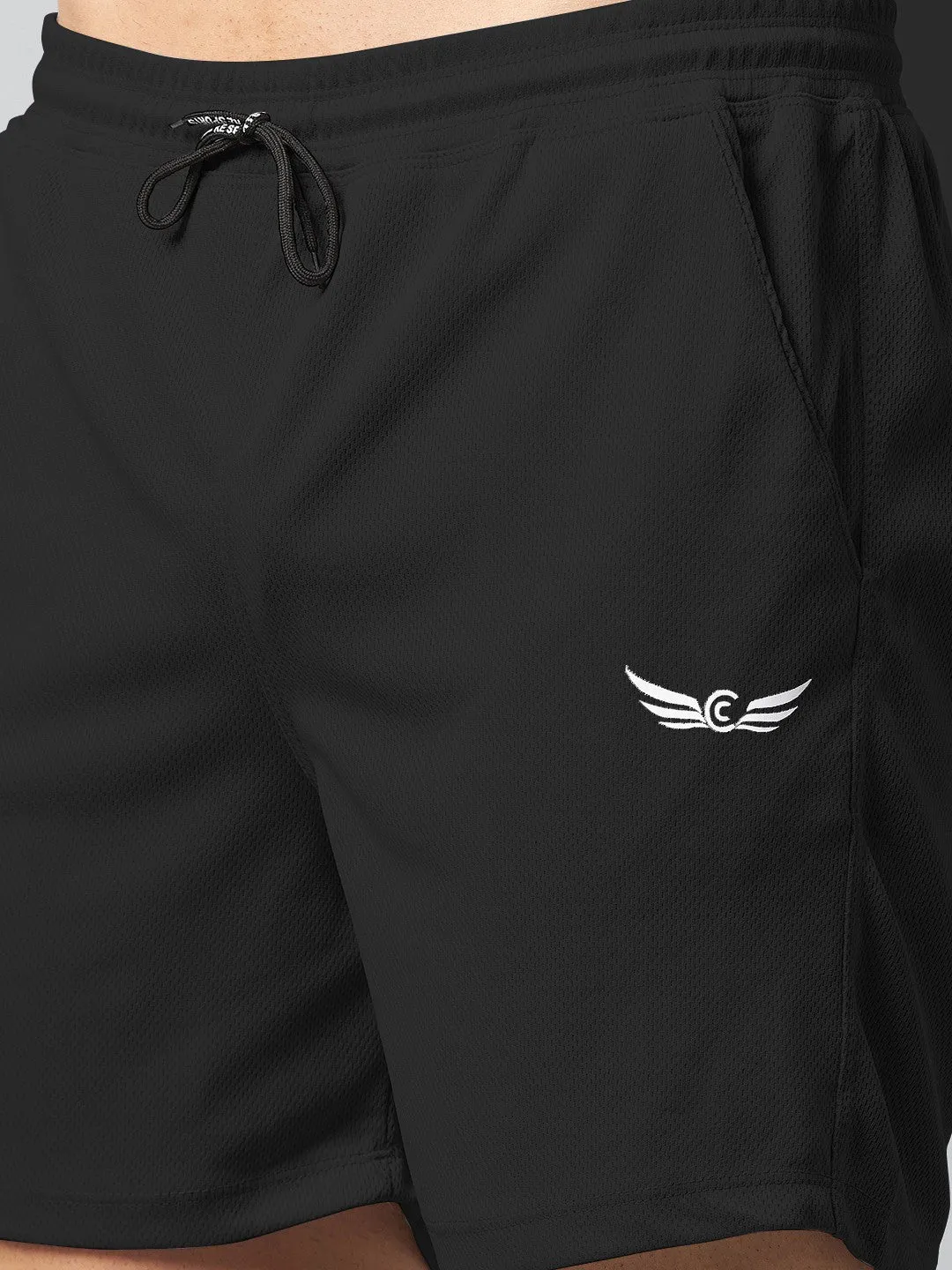Solid Men Co-ord Set Sleeveles (Black)