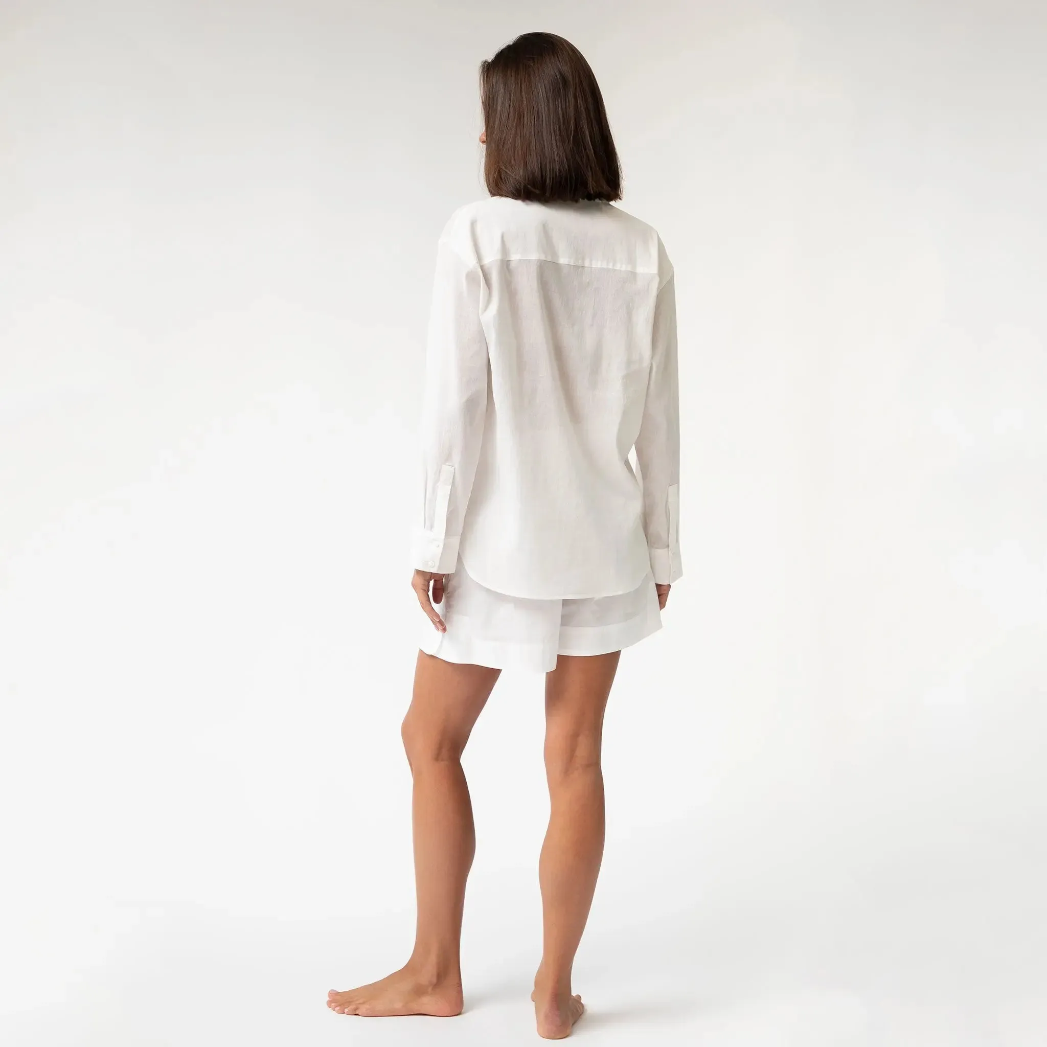 White Linen Voile Shirt