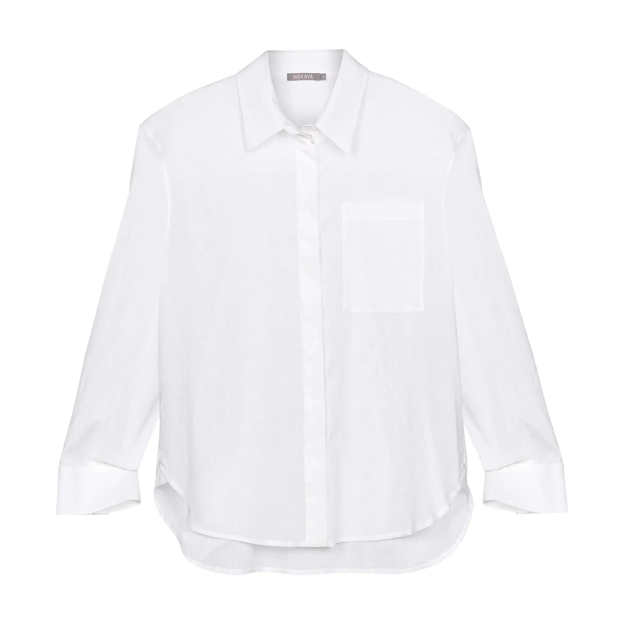 White Linen Voile Shirt