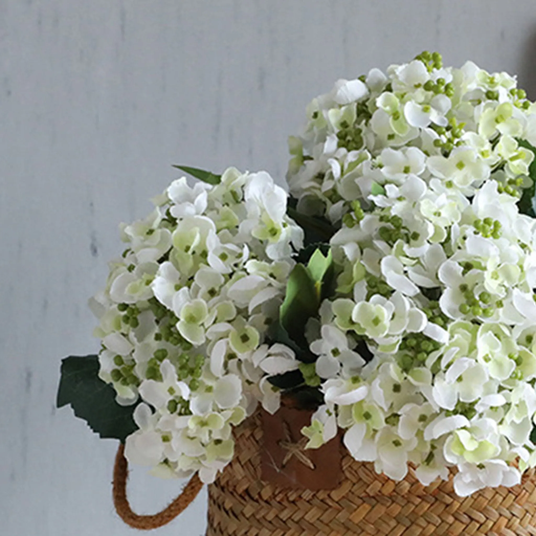 White Seeded Hydrangea Artificial Flowers